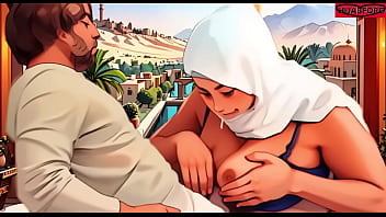 Gadis Anime Berhijab Menggoda Dengan Payudara Menggairahkan